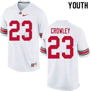 Youth Ohio State Buckeyes #23 Marcus Crowley White Nike NCAA College Football Jersey Summer ASB2044DS